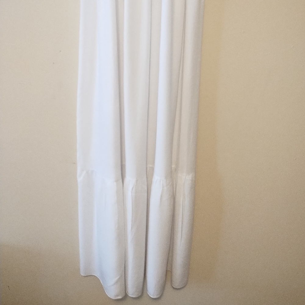 Luxurious White Maxi Dress 100% Cotton 100% Organic Cotton Fits XS -M - Picture 4 of 4
